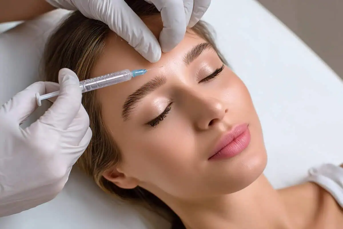 Woman is receiving Botox treatment in Floral Park, NY at Jules Aesthetics