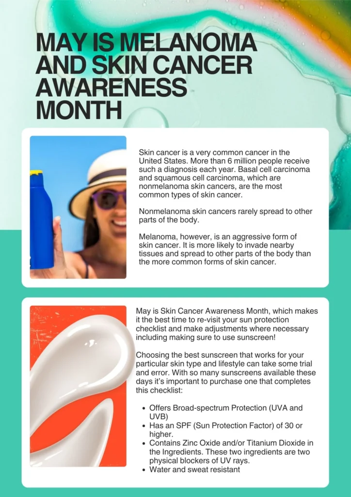 Jules Aesthetics newsletter may cover | Melanoma and skin cancer awareness month